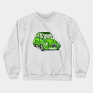 Classic Citroën Deux Chevaux 2CV Loose Sketch - Green Crewneck Sweatshirt